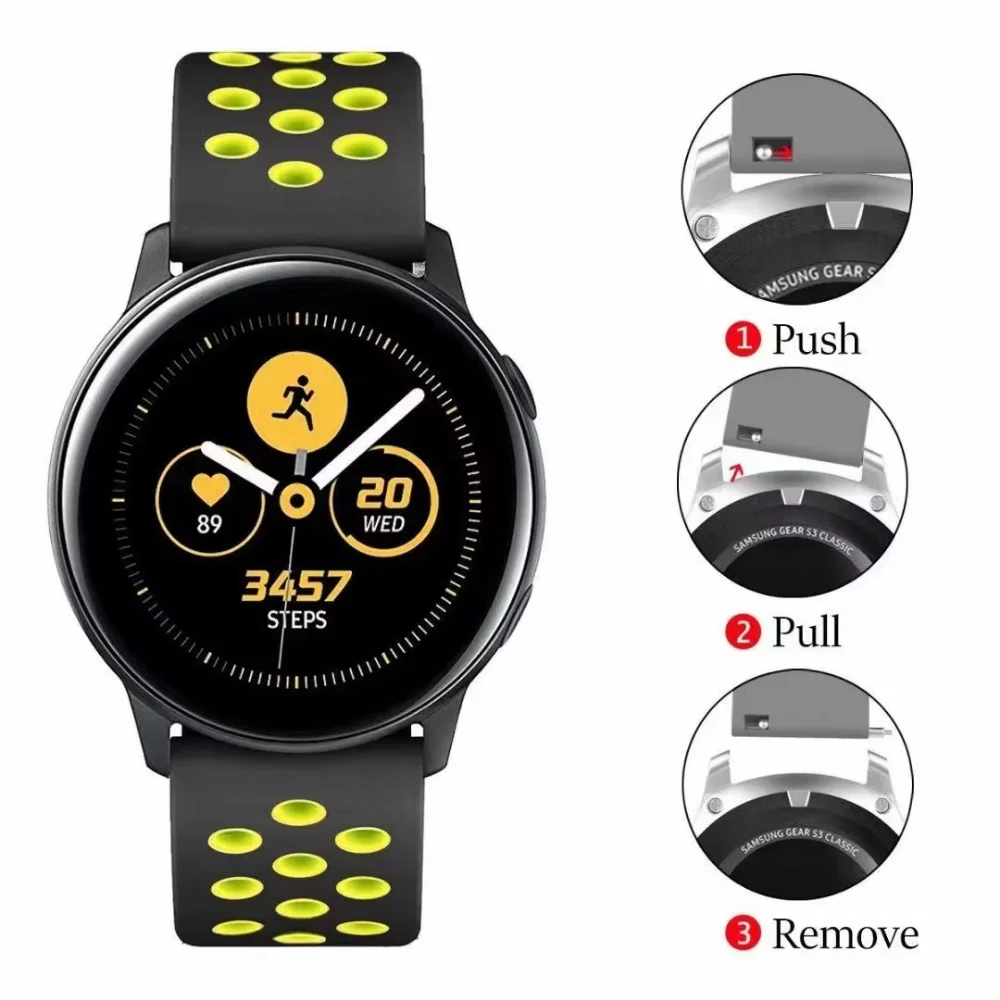 Cinturino in silicone da 20mm 22mm per Samsung Galaxy Watch 7/6/5/4 44mm40mm Huawei Watch GT5 46mm cinturino per Amazfit GTR/Active 2