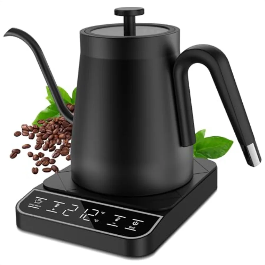 

Электрический чайник на гибкой стойке ±1 ℉ Контроль температуры Один щелчок 197 ℉ Чайник для заливки кофе и чая, бойлер для горячей воды Stai