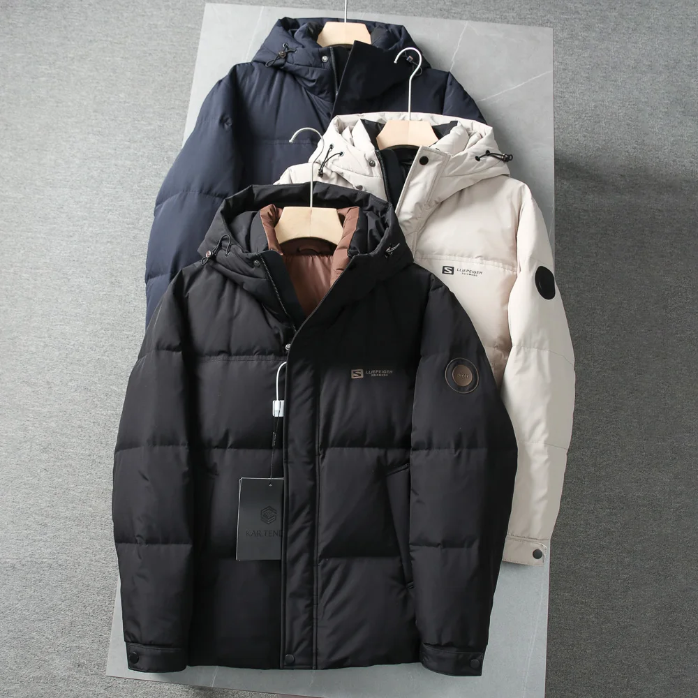 

Высококачественная мужская пуховая куртка с капюшоном, утепленная, ветрозащитная, водонепроницаемая, для активного отдыха, зимняя, новая модная модель.