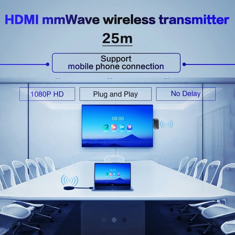 Millimeter waves wireless hdmi mini extender mobile phone video transmitter and receiver kit android long range transceiver wifi