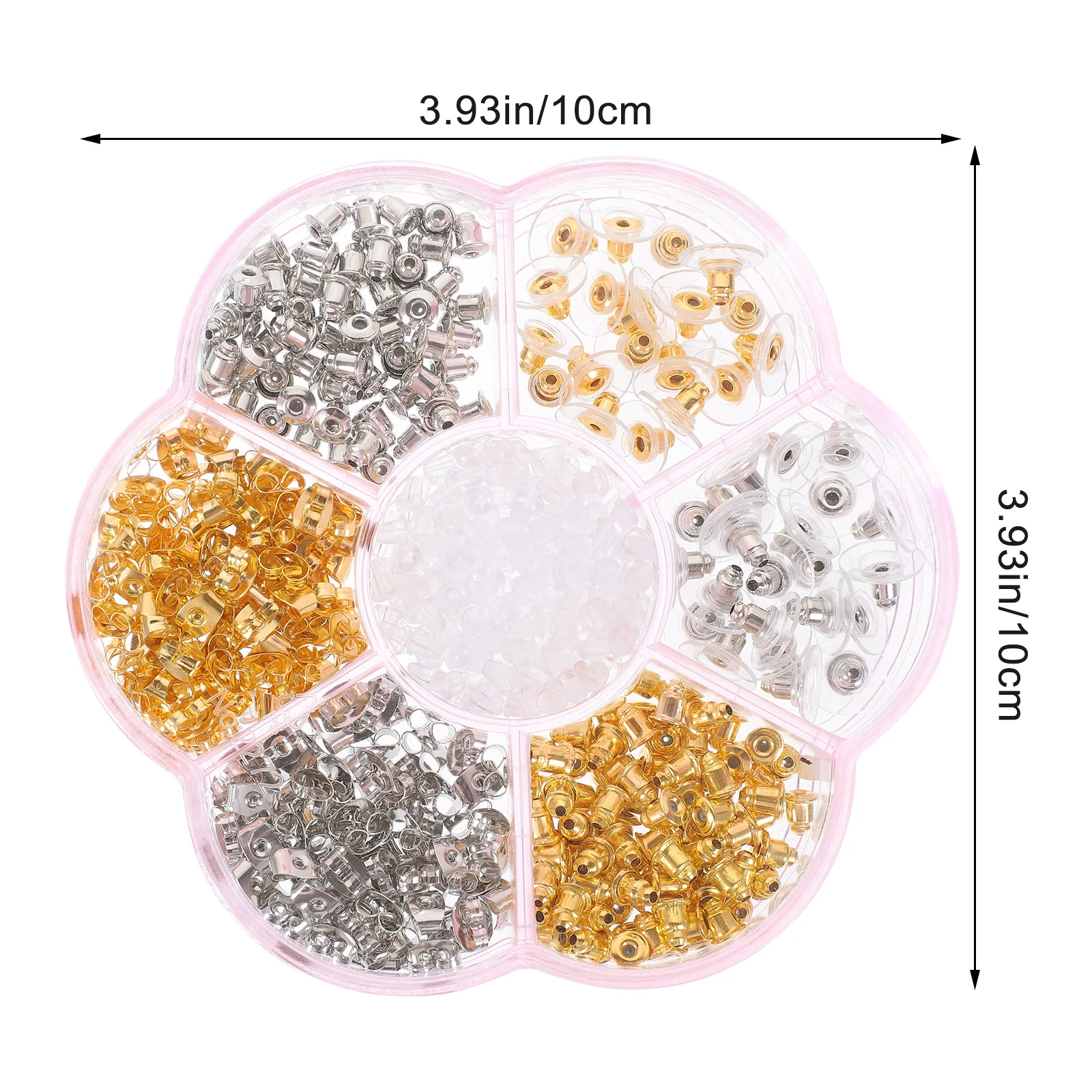1 caja de respaldos de pendientes de silicona, soportes de repuesto para pendientes perforados seguros para pendientes pesados y caídos, respaldos de pendientes seguros