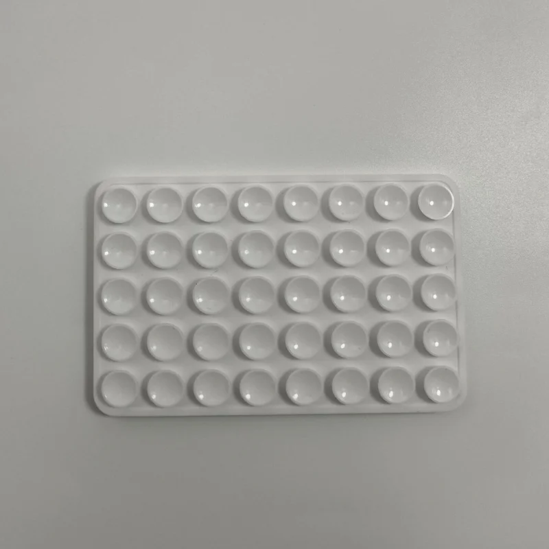 5 Buah Stiker Pengisap Ponsel Dua Sisi Alat Pemasangan Stiker Pengisap Silikon Anti Selip Persegi Berperekat