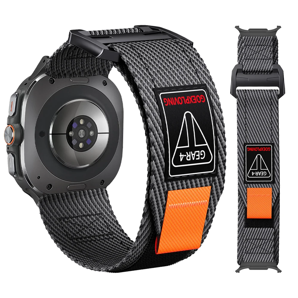 Outdoor Sports Nylon Strap For Samsung Galaxy Watch Ultra 2 Tactical Band For Galaxy Watch Ultra 2025 47mm Wristband Bracelet