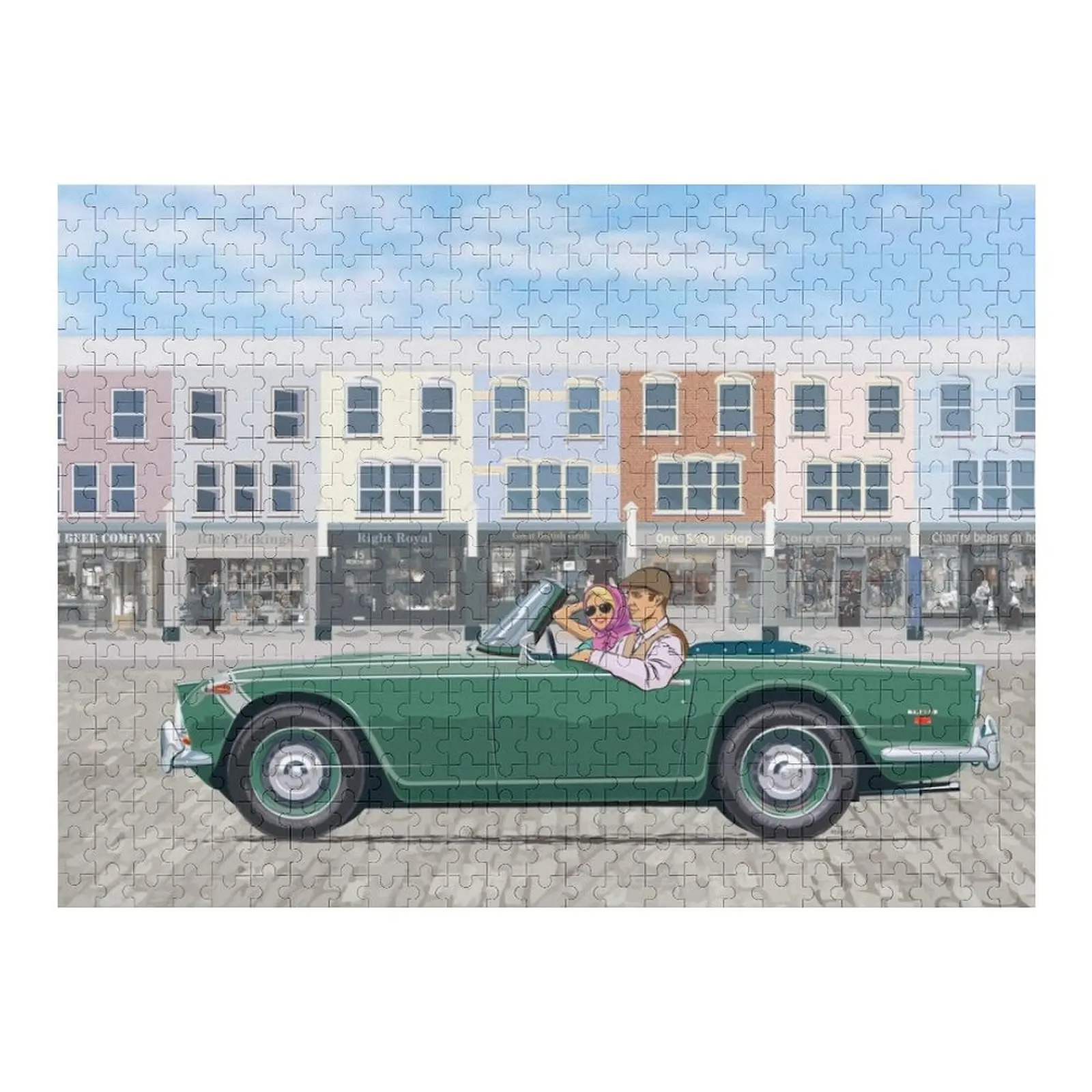 

British Racing Green color TR250 Jigsaw Puzzle Diorama Accessories Personalised Toys Toddler Toys Puzzle