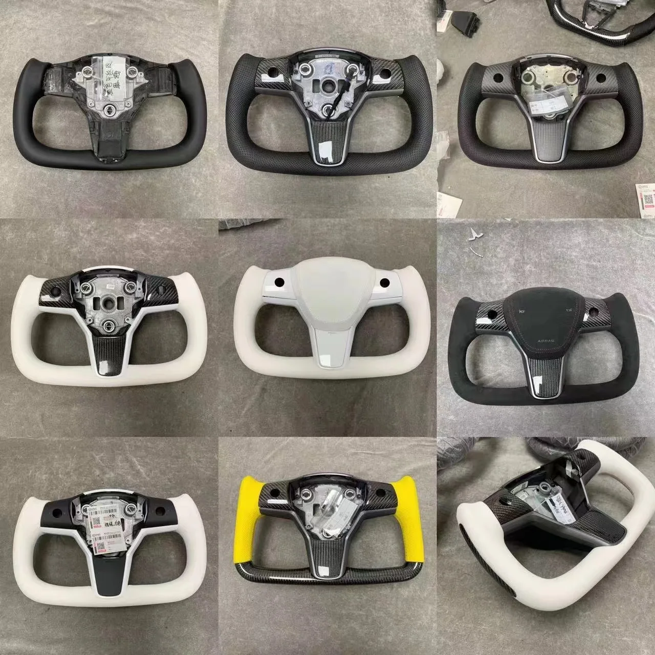 Suitable for T e s l a Model3/Y/S/X modified carbon fiber Yoke steering wheel