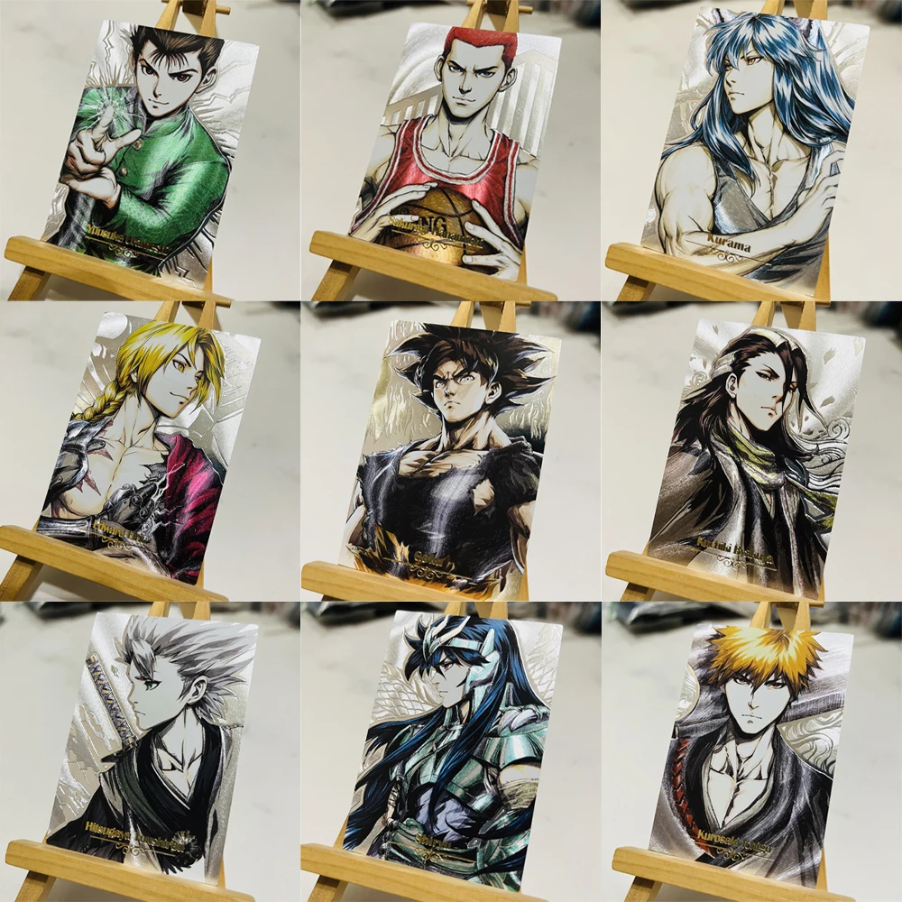 

9Pcs/set Anime Flash Card Bleach Kurosaki Ichigo Slam Dunk Sakuragi Hanamichi Yuyu Hakusho Anime Collection Card Gift Toys