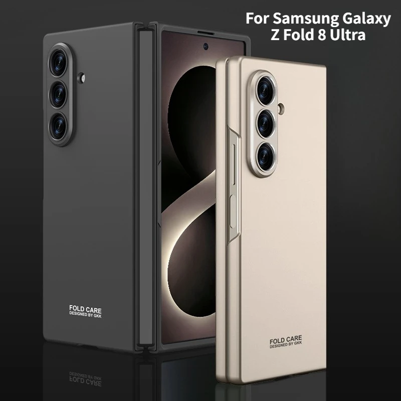 Business Skin Feel PC Anti-Fingerprint Flip Case for Samsung Galaxy Z Fold 8 Ultra Camera Cutouts Protect Shockproof Shell Cover