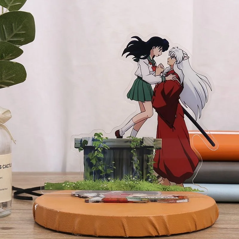 Inuyasha Anime Figures Standing Sign Acrylic Double-sided HD Sesshoumaru Handsome Cool Man Room Decor New Year 2024 Decoration