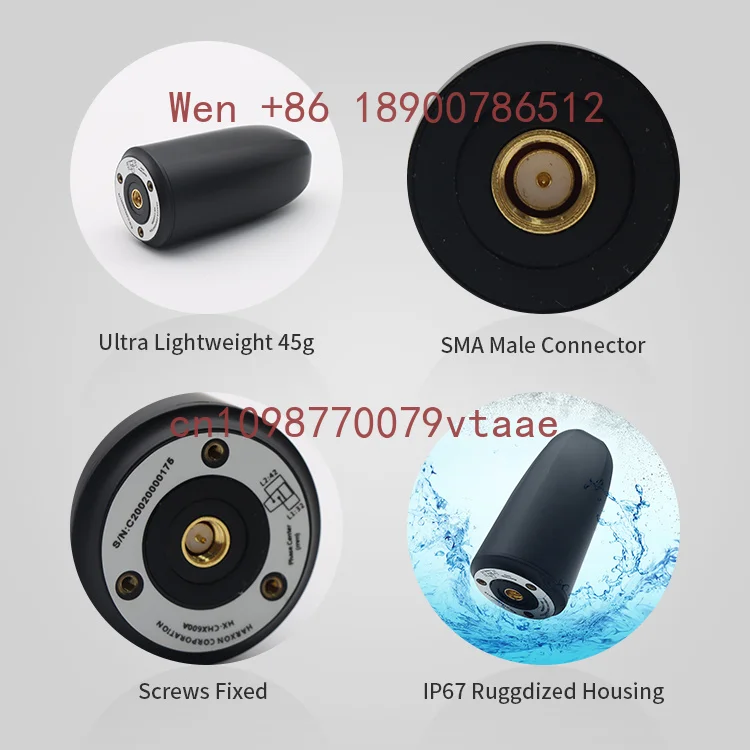 HX-CHX600A L1/L2/L5/L-Band Helical GNSS UAV Antenna 4.2dBi High Gain Lightweight Millimeter-Level Accuracy for UAV Drones