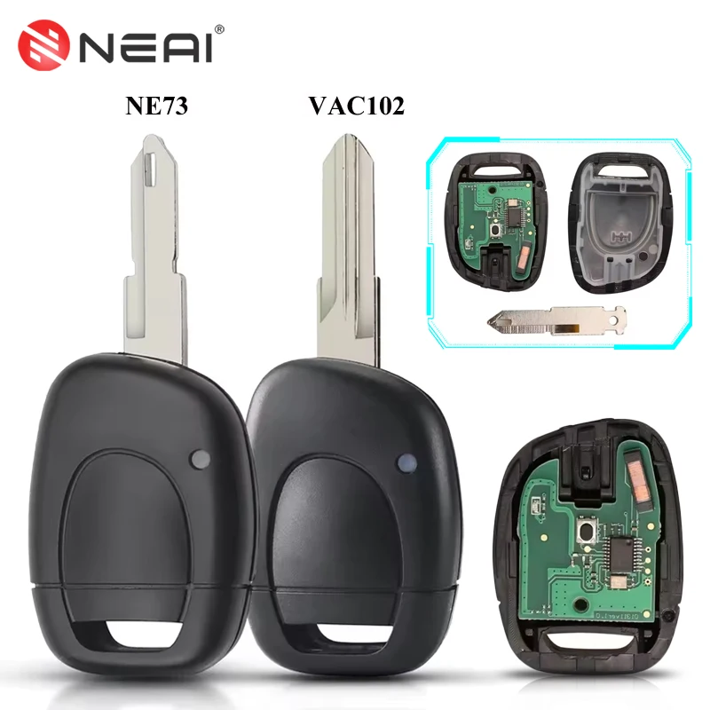 

433Mhz ID46 Chip Remote Car Key For Renault Clio II Master Espace Kangoo 1 2 Simbol Twingo Scenic Laguna Uncut VAC102 NE73 Blade