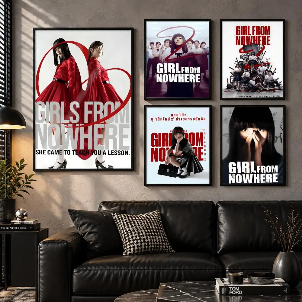 Girl from Nowhere Thai School Revenge Anthology Poster Self-Adhesive Unframed Fashion Wall Prints for Office & Home Decor