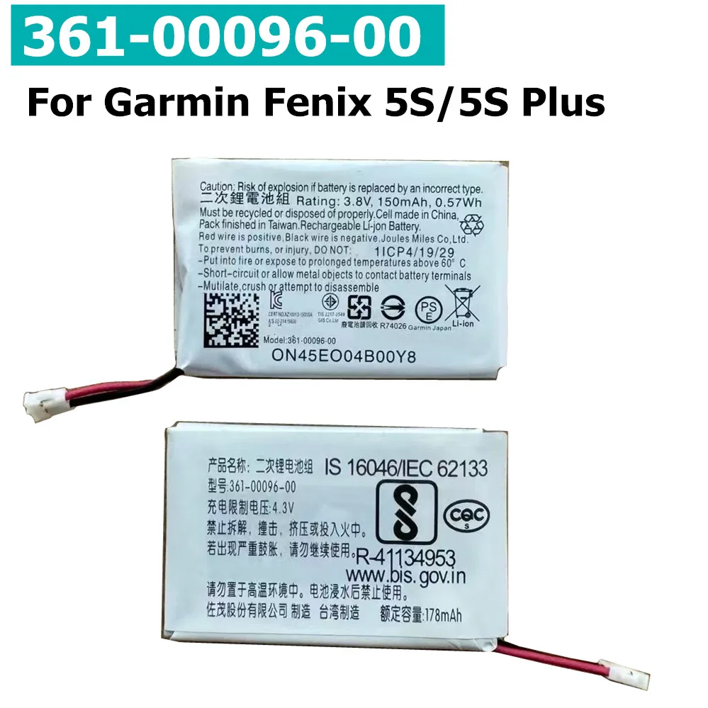 For Garmin Fenix 5 5F 5s Plus 6X 6 Pro 5X Forerunner 935 945 Approach S60 Watch Battery 361-00097-00 361-00098-00 361-00096-00