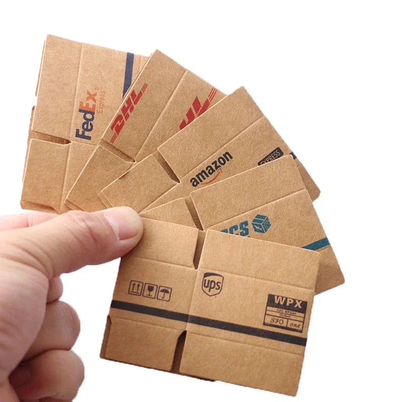 1Set Mini Carton Express Carton 1:12 Dollhouse Miniature Express Box Decor Toy