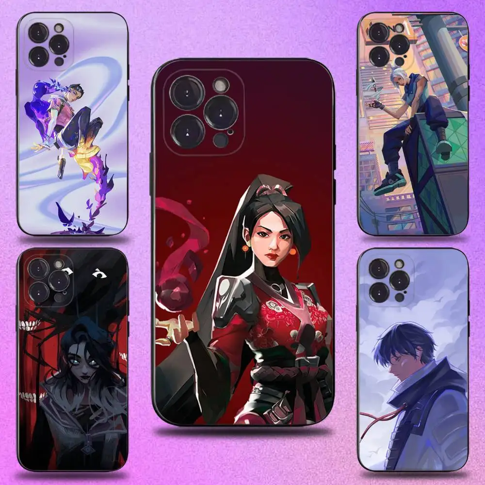

Hot Valorant Game Phone Case For iPhone 17,16,15,14,13,12,11 Plus,Pro Max,XS,X,XR,SE,Mini,8,7,Soft Silicone Black Cover