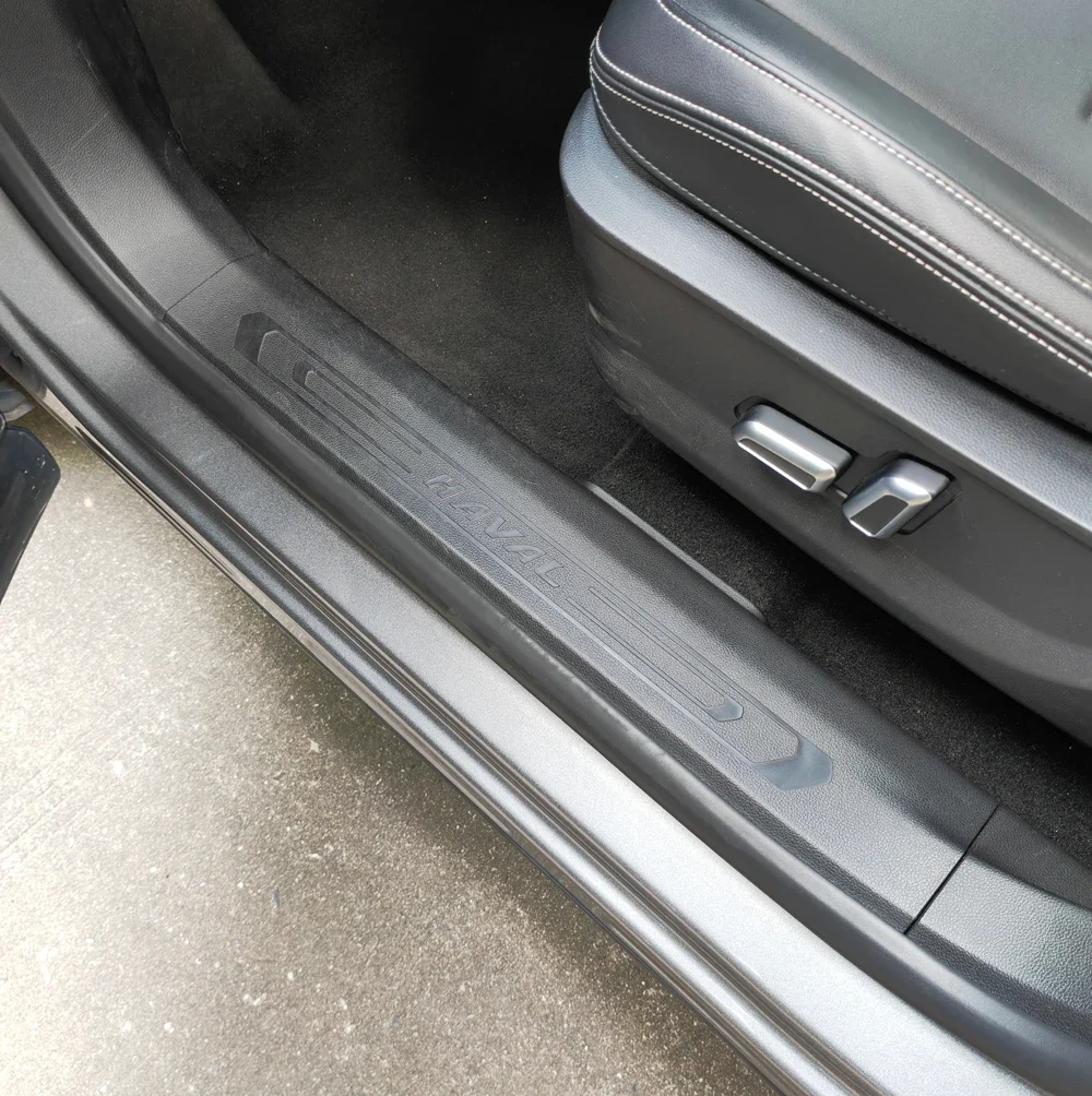 Car Stainless Steel Door Sill Scuff Plate Stickers For GWM HAVAL H6 2021-2024