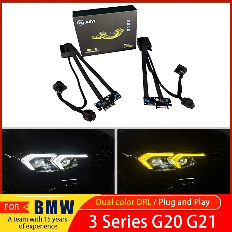 For BMW 3 Series G20 G21 LCI CSL yellow daytime running lights that flash left and right J ONE auto parts LED light diodes