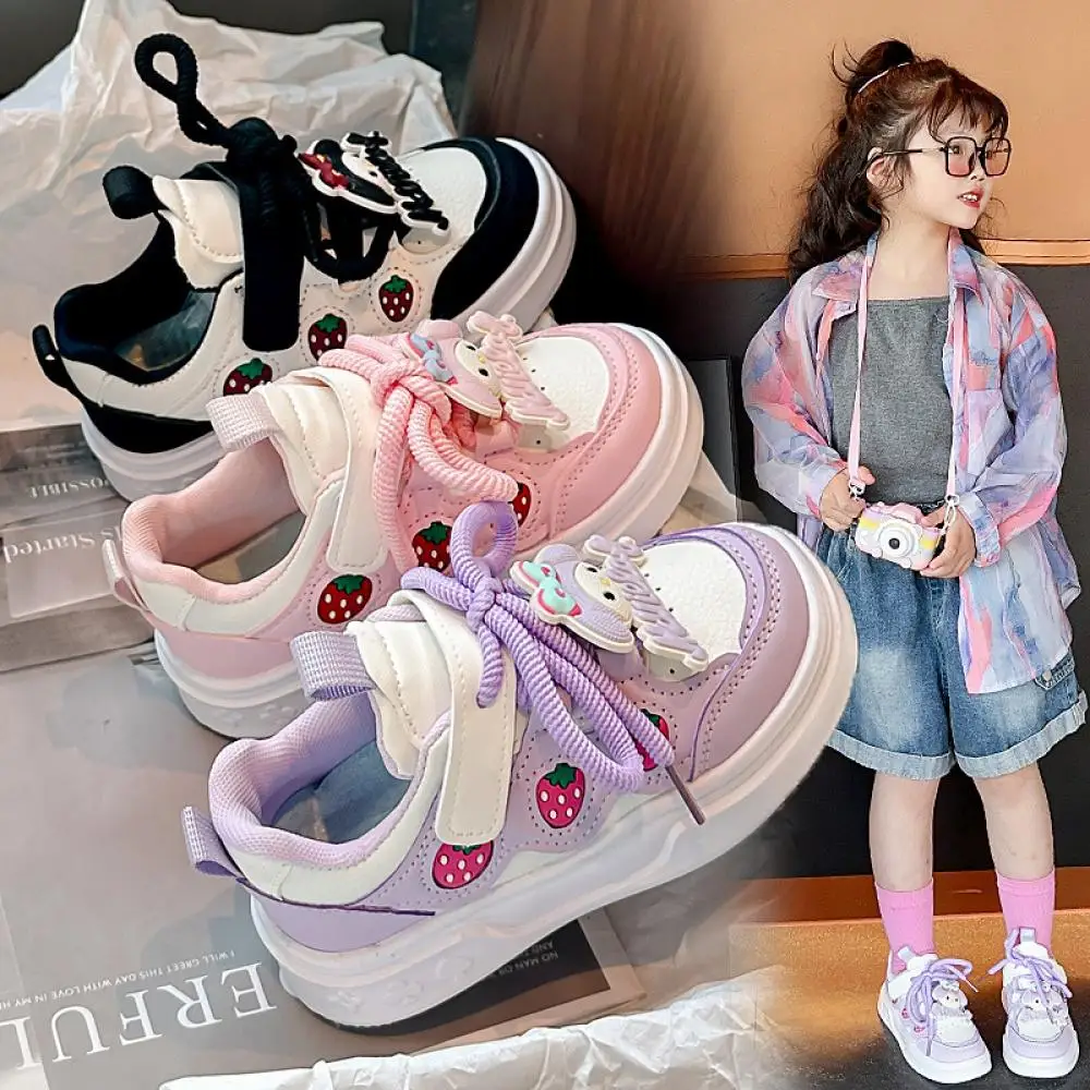 

Sanrios Kawaii My Melody Girls Sports Sneakers Cartoon Kids Tennis Leisure Shoes Cute Doll Running Shoes Non Slip Breathable