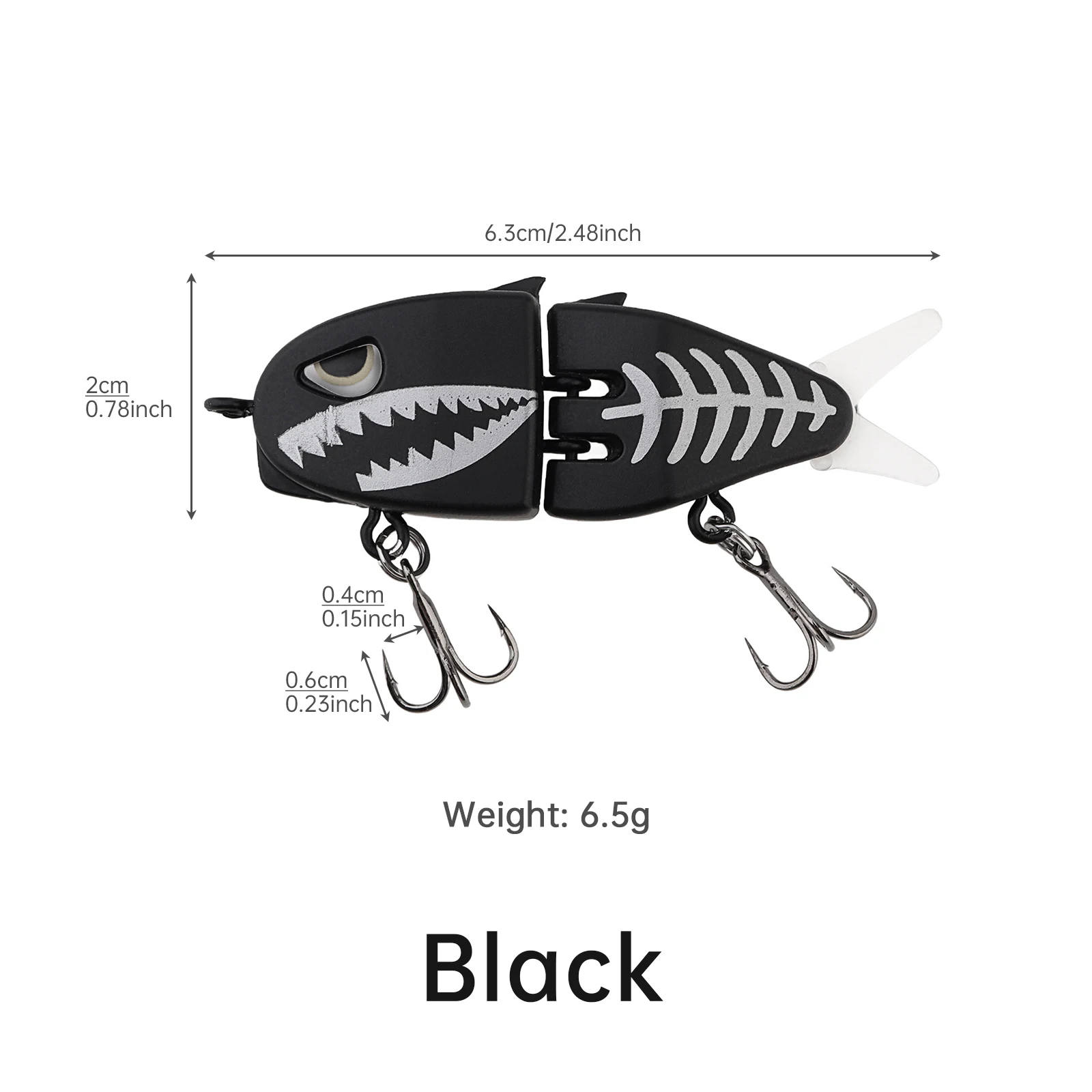 Multi Section Slow Sinking Raptors Glide Bait for Trout / Bass / Mandarin Fish / Perch & Sunfish with Flexible Split Tail