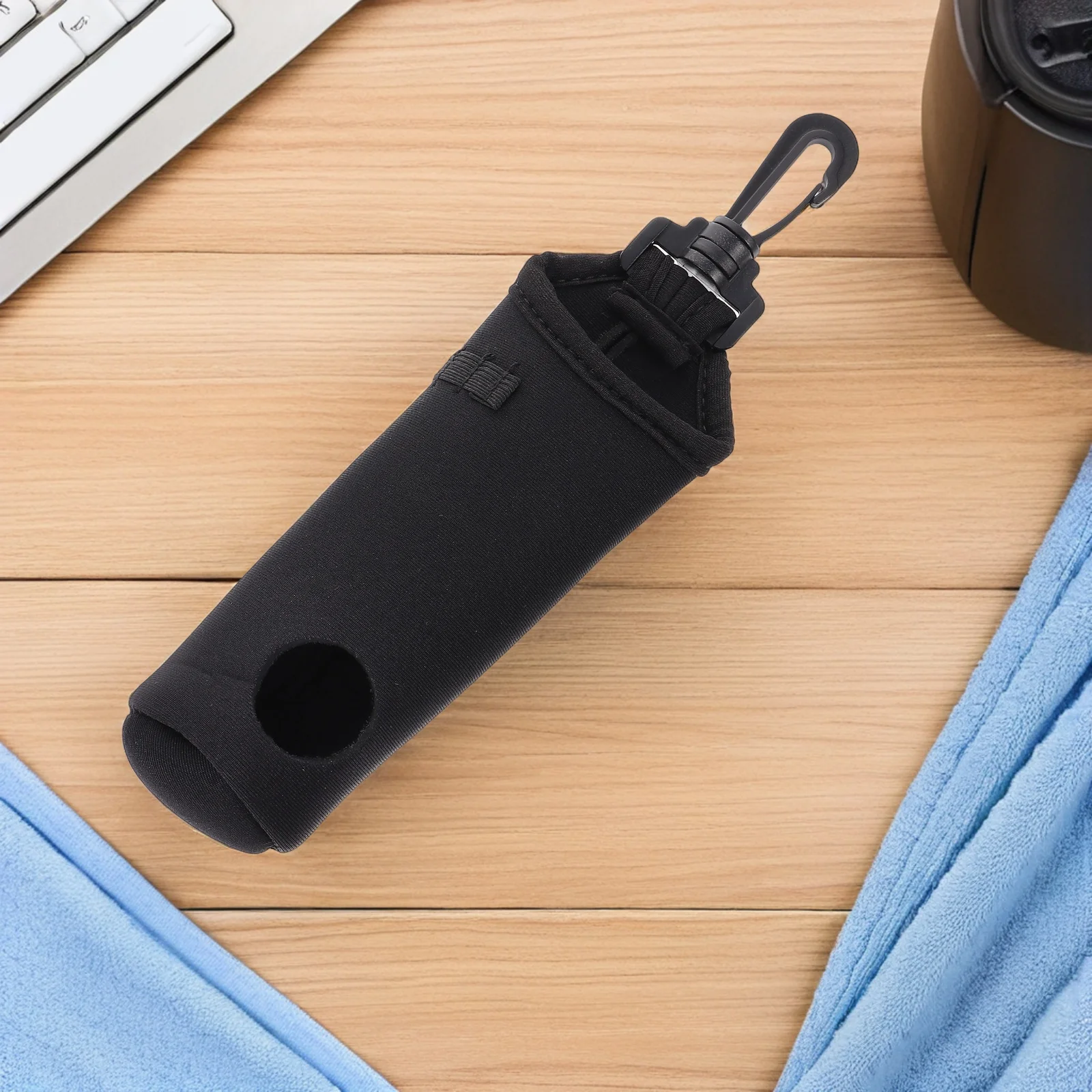 

2Pcs Golf Ball Pouch Portable Neoprene Holder Keychain Belt Clip Hook Compact Lightweight Golf Accessory Organizer