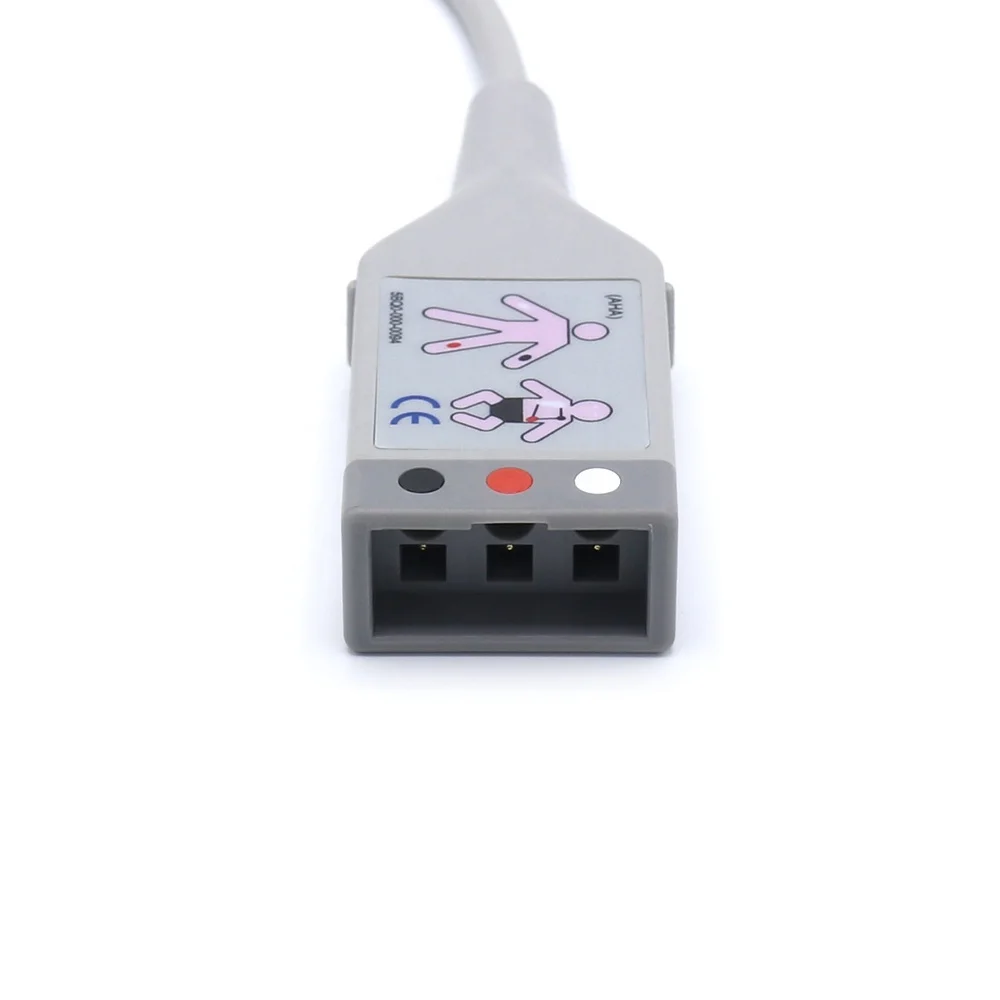 3 Lead AHA ECG Trunk Cable Compatible M1500A
