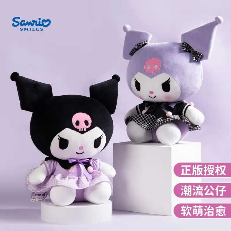 

Лицензионная плюшевая кукла Sanrio Kuromi, изысканная декоративная игрушка, подарок на день рождения для девочек, украшение для спальни