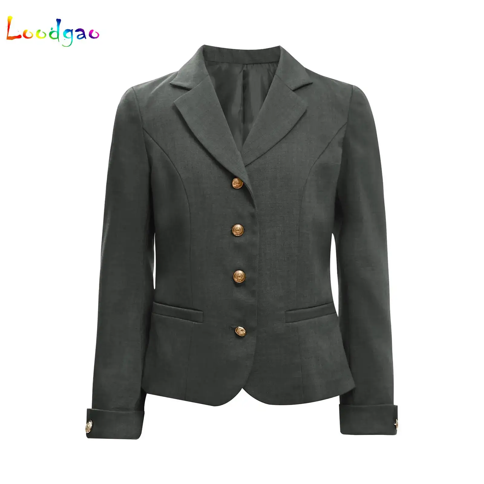 Kids Girls Blazer School Uniform Lapel Long Sleeve Button Down Suit Jacket Suit Coat Teenager Wedding Party Ball Clothes