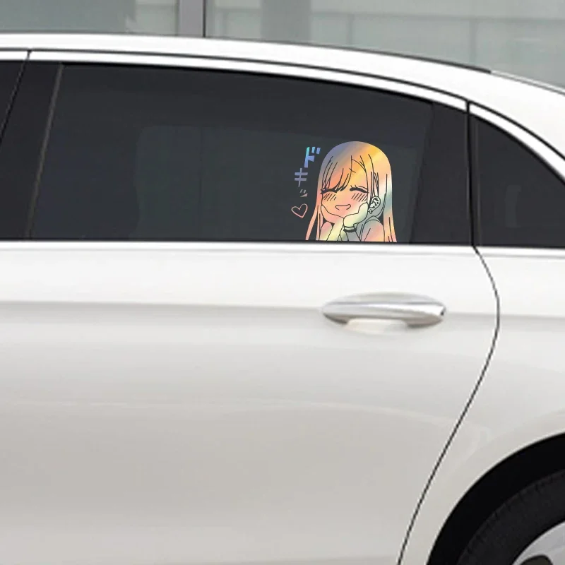 personalityCar interior stickers Cute anime car stickers Car window bumpers Die-cut vinyl stickers Audi BMW car decorative acces