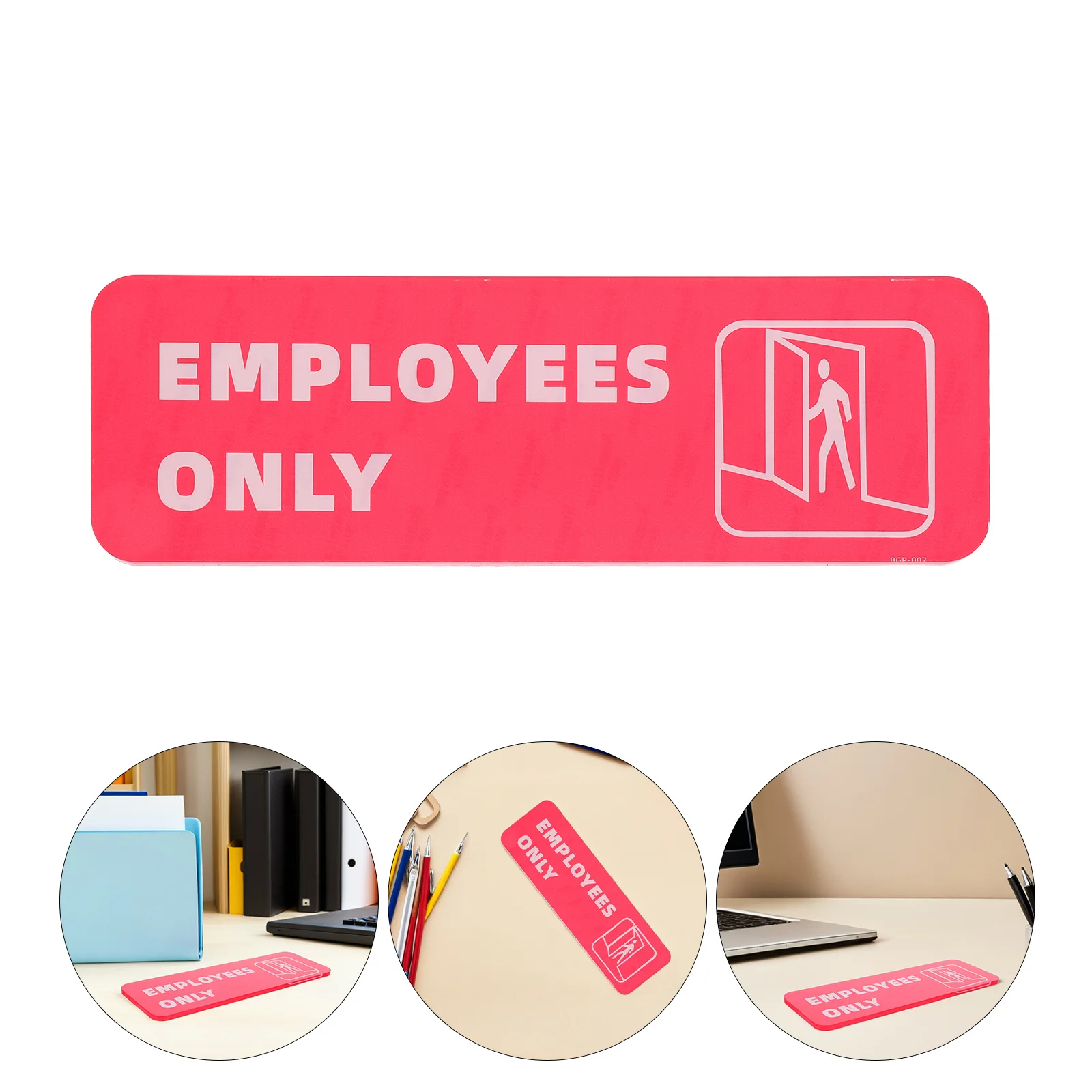

Staff Only Door Sign Peel and Stick Decal for Business Warehouse Salon Spa Employee Entrance No Entry Compliance Safety Label