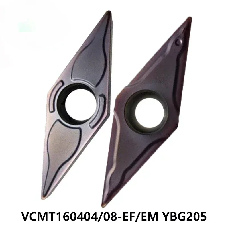 Original Carbide Inserts VCMT160404-EF VCMT160404-EM VCMT160408-EM YBG205 VCMT 160404 160408 Turning Tool Lathe Cutter CNC