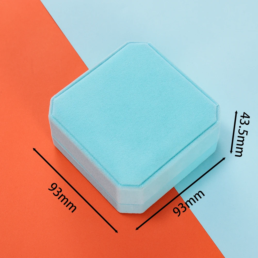 1pcs Velvet Octagon Jewelry Box Necklace Pendants Bracelets Rings Earrings Box Jewelry Storage Display Package Case Supplies