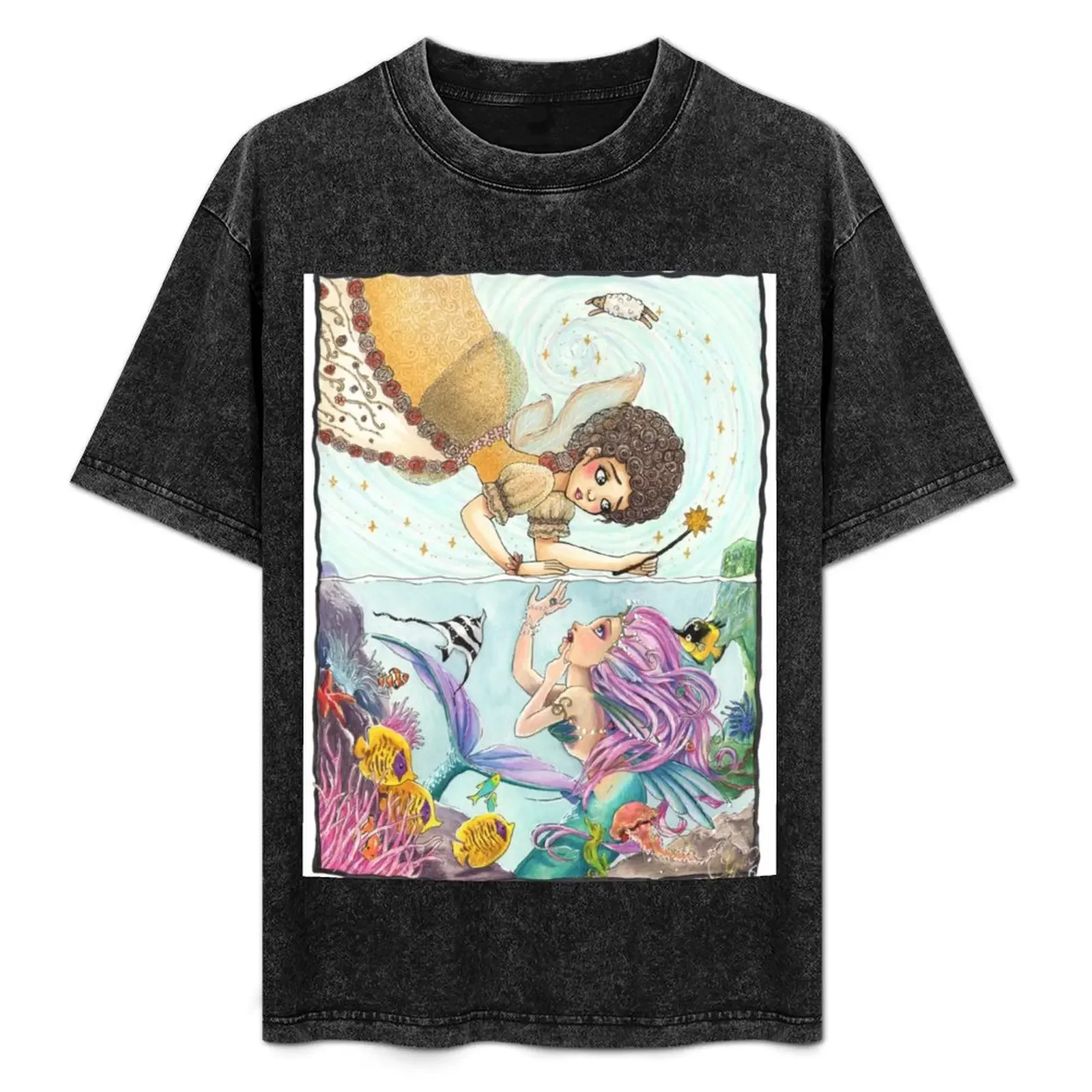 

The Fairy and Mermaid T-Shirt t shirts with prints t shirt man luxury cotton t shirts high quality shirt man casual T-Shirt