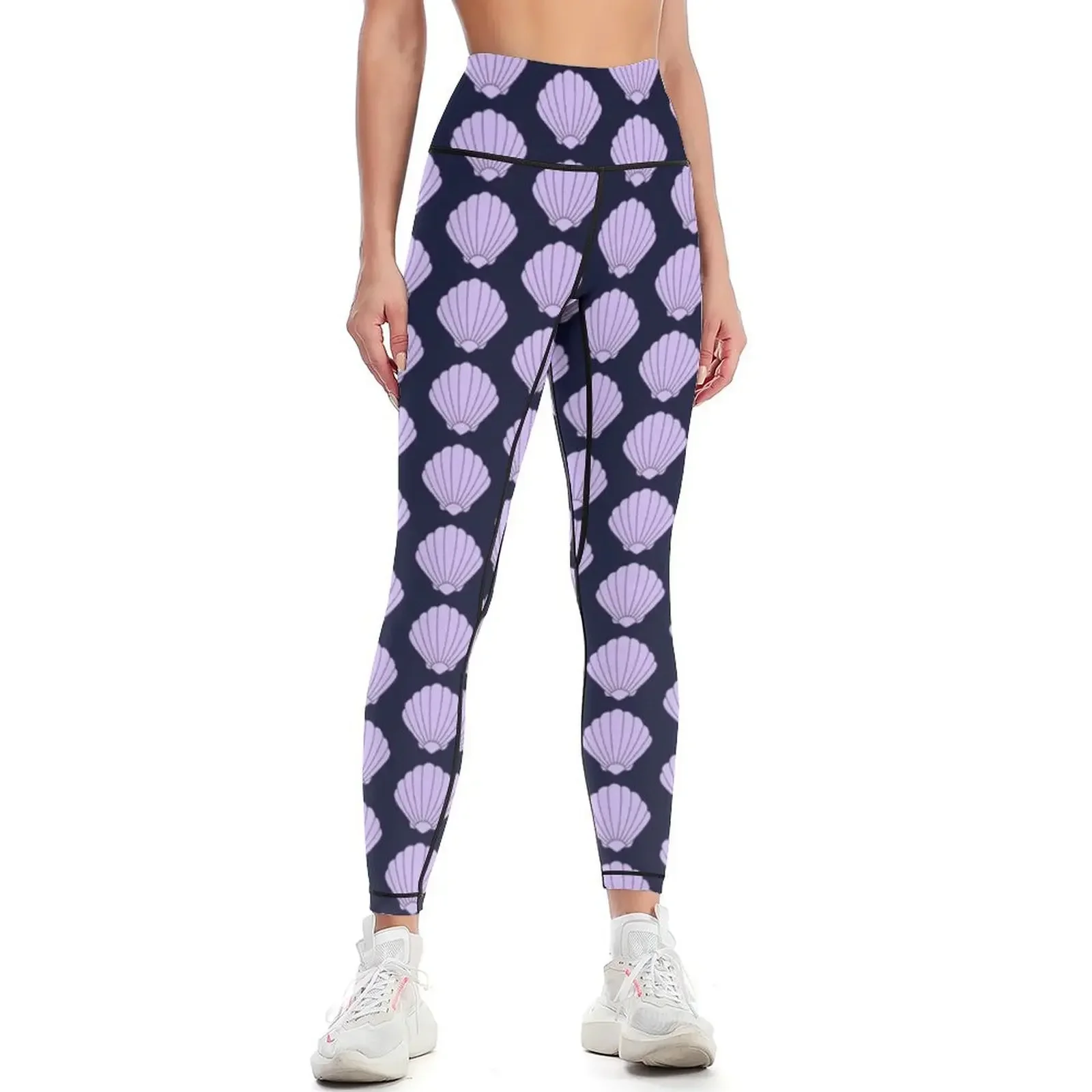 

Violet Seashell Icon Leggings push up tights for Women sportwear Legging sexy woman high waist Womens Leggings