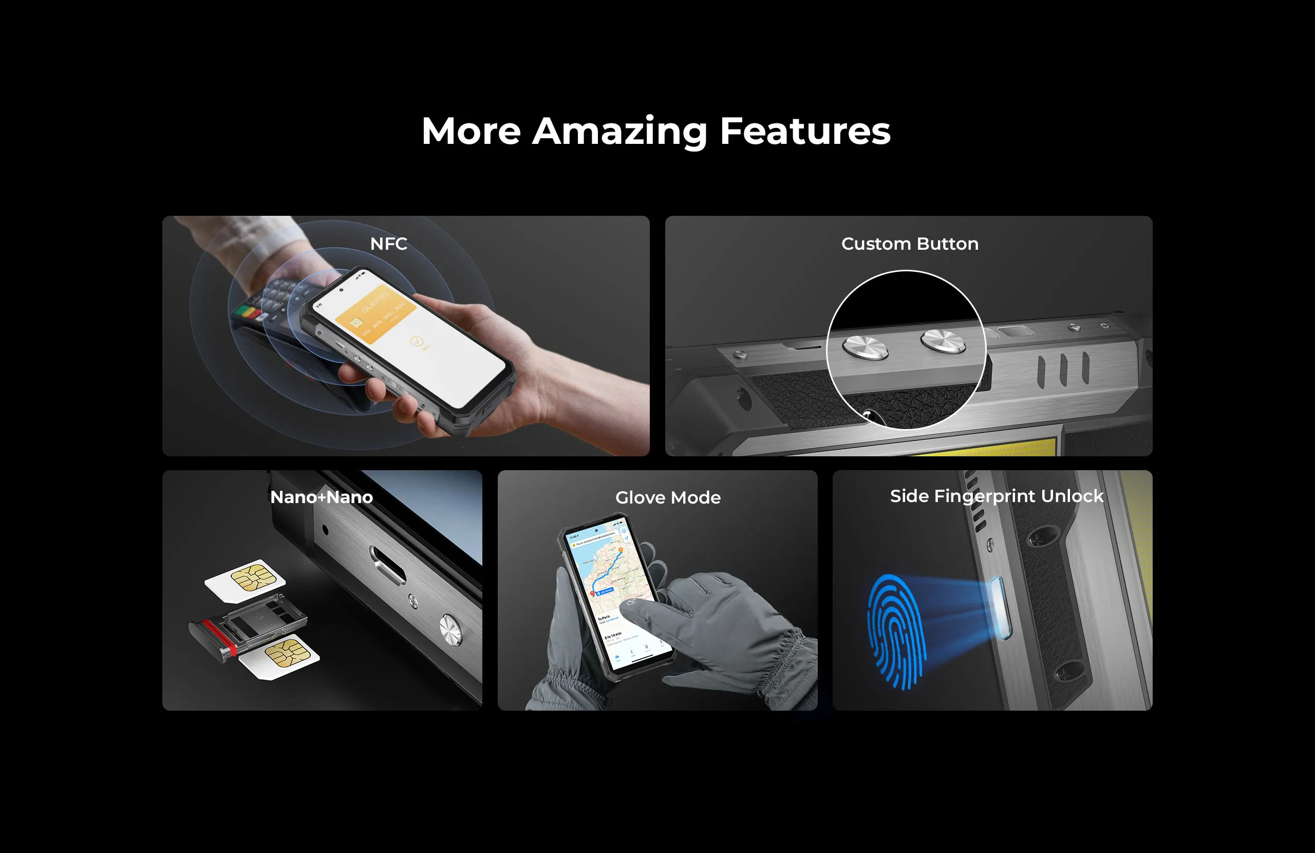 Oukitel WP100 Rugged Phone 33000mAh Battery Built in Laser Rangefinder 6.8 Inch 12+24GB RAM+512GB Mobile Phone 200MP Camera NFC