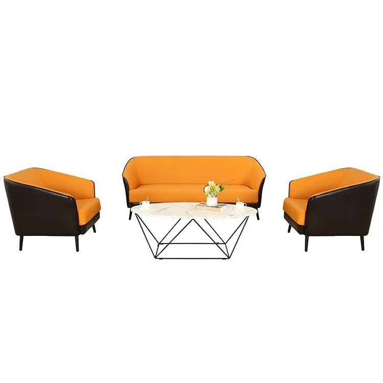 

Dior custom Nordic simple wind straight row business reception, living room leisure dual-purpose combination custom leather sofa