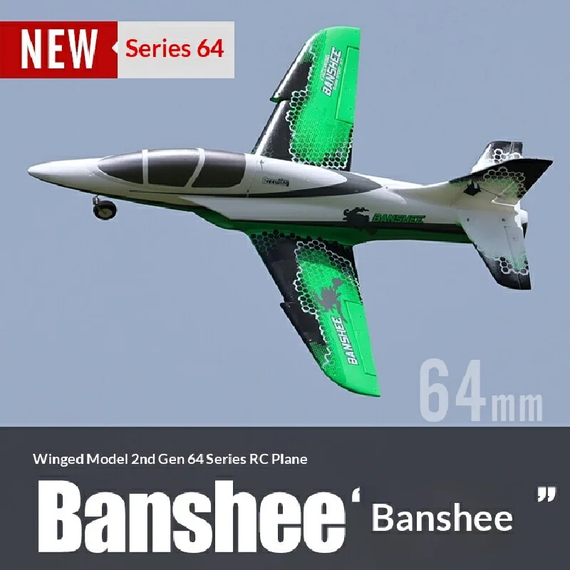 Banshee 2nd Generation 64mm Series Rc Electric Ducted Fan Sport Wing Jet Airplane Model For Outdoor Flight Hobby Enthusiasts