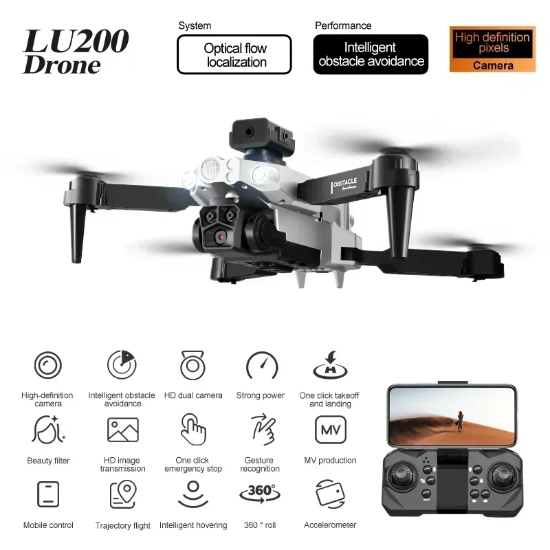 Xiaomi-Drone LU200, Avion RC Professionnel, 8K, GPS, Photographie, Flux Optique, Évitement d'Obstacles, Quadcopter pour Adultes et Enfants