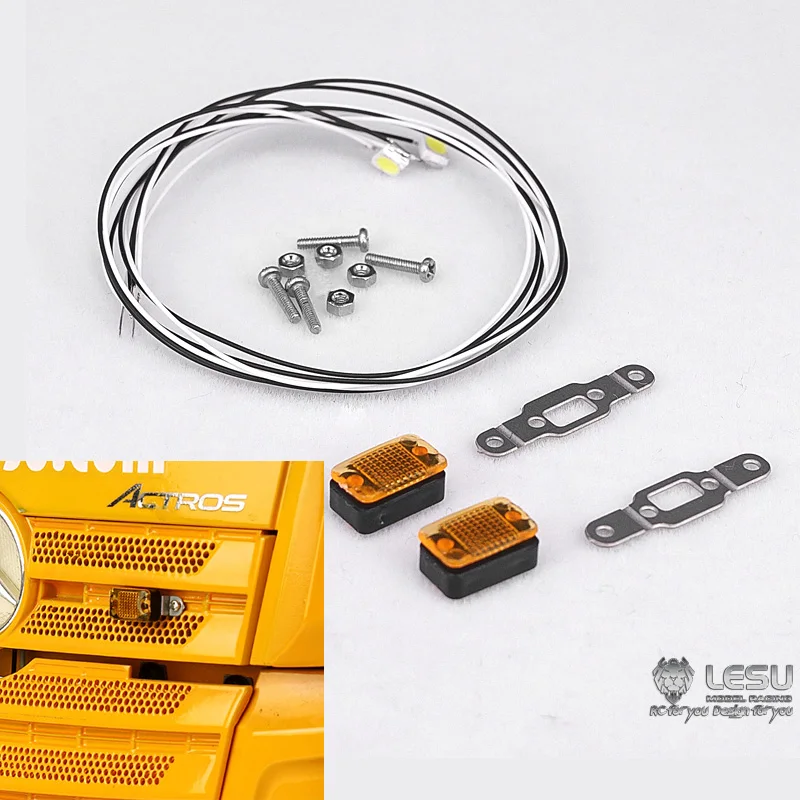 1/14 LESU Running Light Marker Lamp For Tamiya 1/14 ACTROS GIGASPACE 1851 3363 RC Tractor Truck Remote Control Toys Car Parts