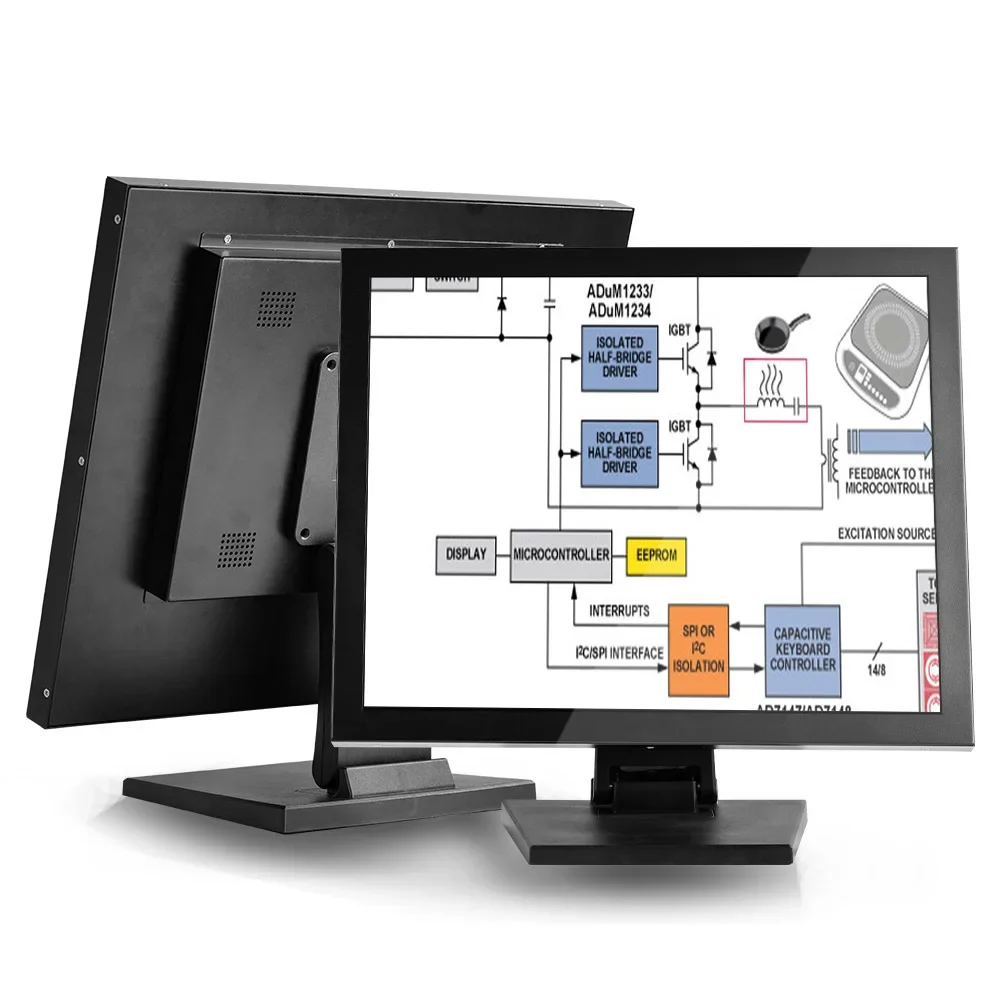 

19-дюймовый монитор с сенсорным экраном TFT LCD IP65 Водонепроницаемый сенсорный экран промышленный монитор отображает монитор с ЧПУ