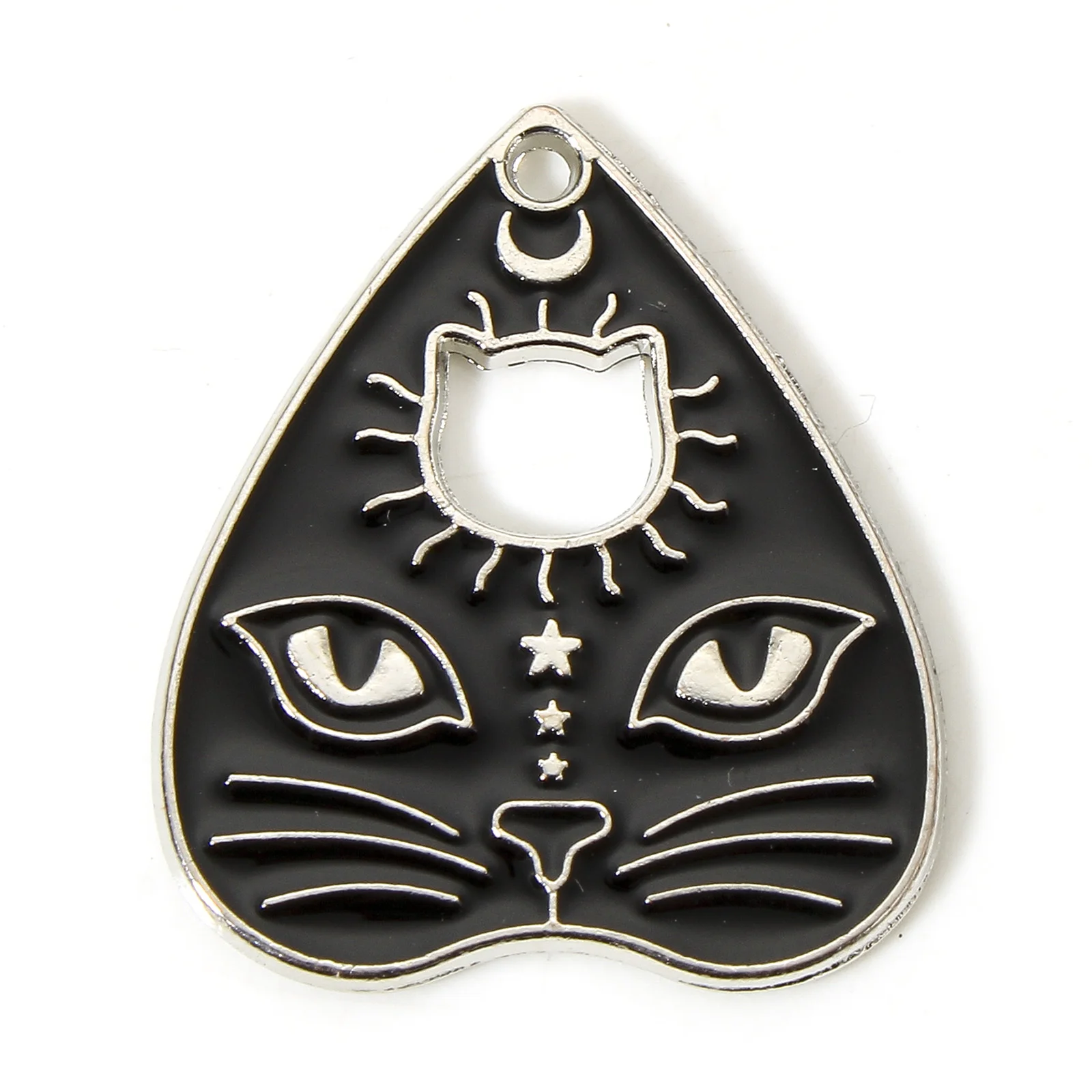 10PCs Alloy Black Ouija Board Charms Religious Eye Of God Cat Enamel Pendants For Jewelry Making Diy Necklace Earrings Supplies