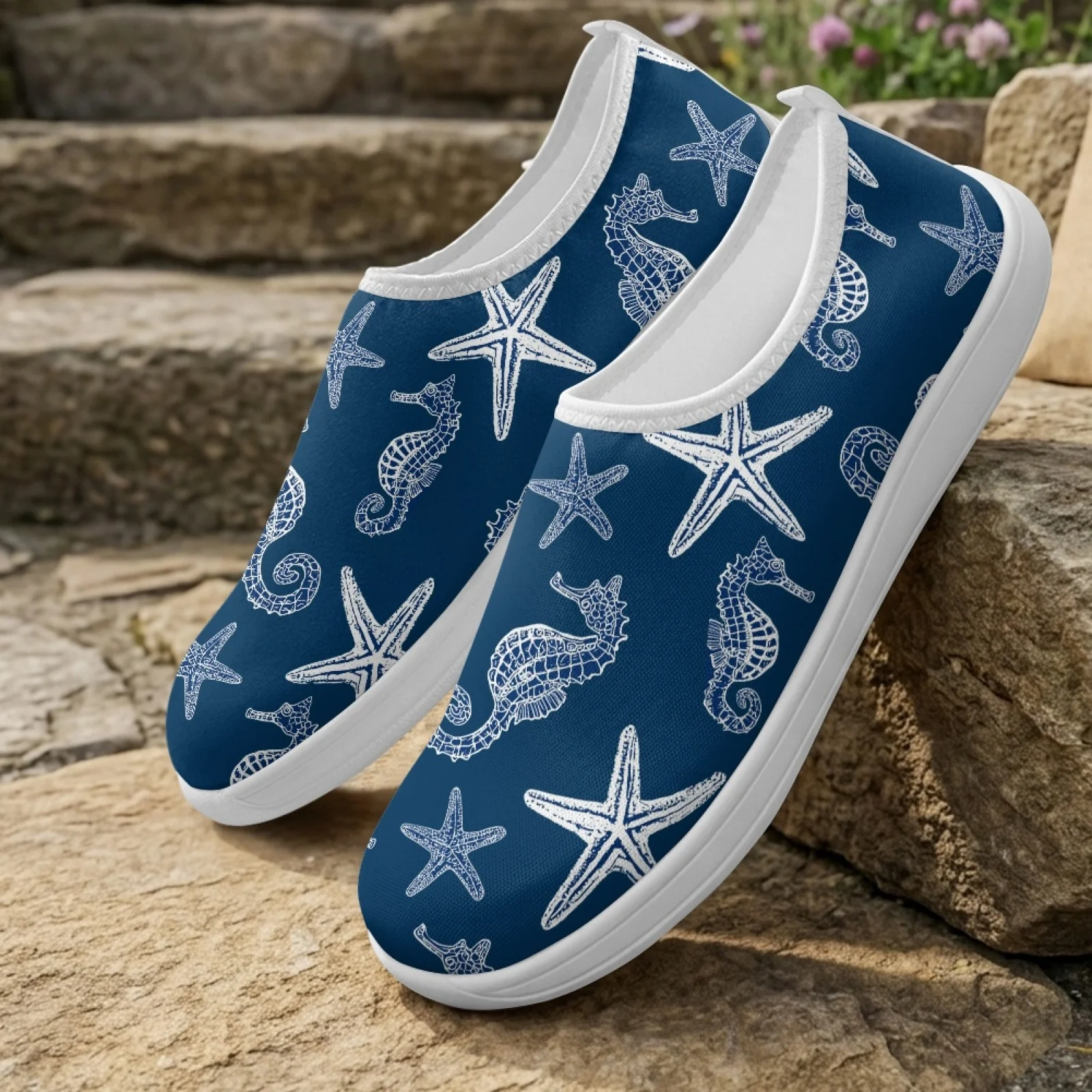 XIXIRIMIDO Women's Slip-on Wide-toed Shoe Nurse Shoes Men's Sneakers Casual Shoes Zapatillas de Mujer Tenis Feminino Starfish