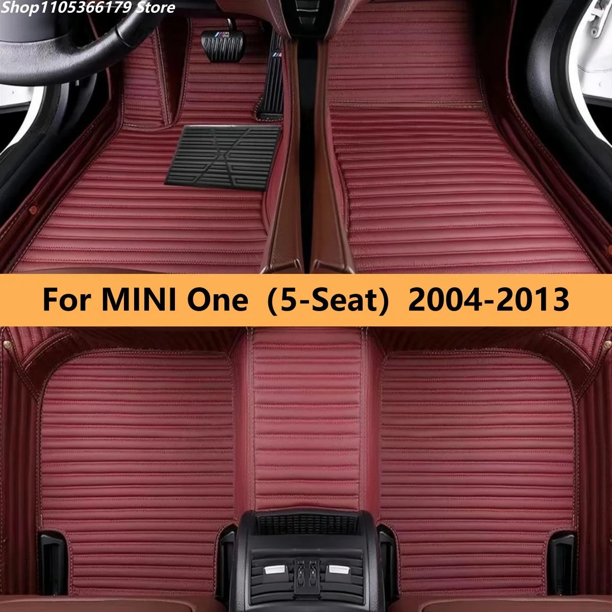 

Коврики для пола на 5 мест, идеально подходят для MINI One 2004-2013, защита от грязи, кожаные коврики-накладки.