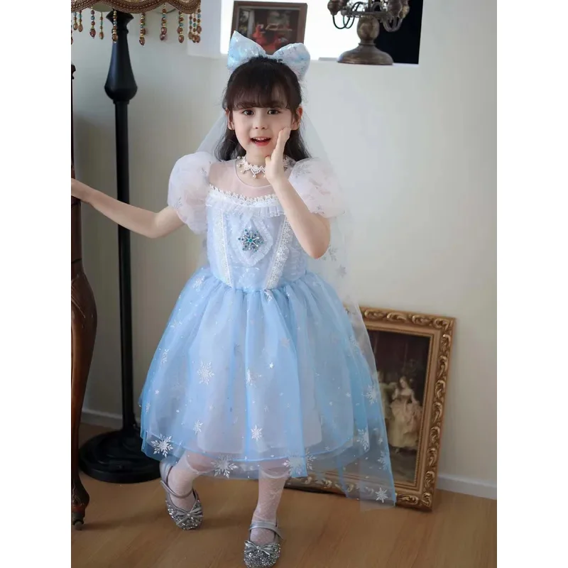 신데렐라 공주 드레스 소녀 어린이 생일 파티 카니발 의상 드레스 엘사 인어 라푼젤 키즈 화려한 고급 의상