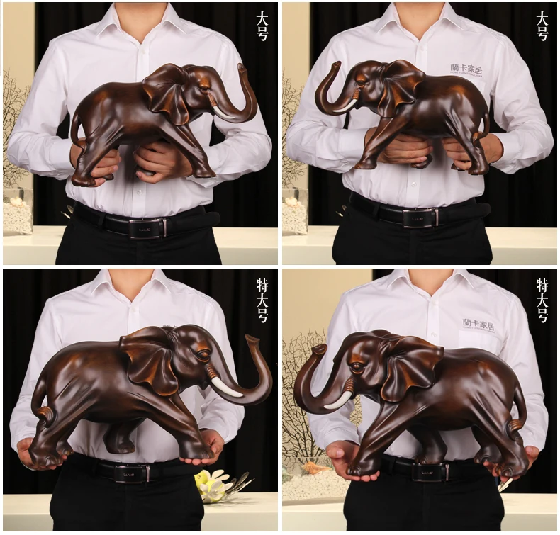 limited edition # Wholesale price HOME office TOP GOOD art WORK handmade Money drawing lucky Elephant statue