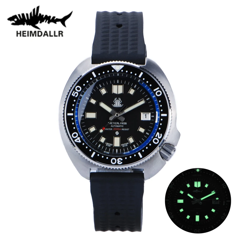 

Tactical Frog Mens Diving Watch Sapphire Crystal Ceramic Bezel 200M Water Resistance Luminous NH35 Automatic Mechanical Watches