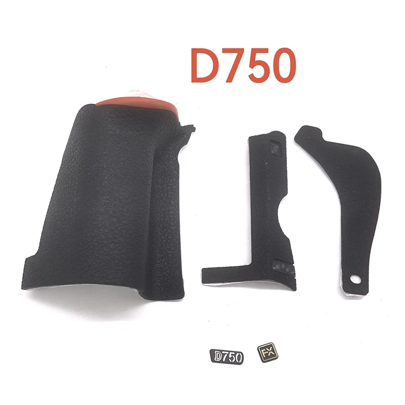 Replacement Rubber Grip Set For Nikon D750 Camera - Camera Repair Part