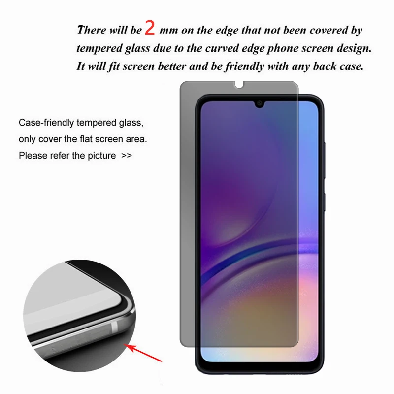 For Samsung Galaxy A06 Glass For Samsung A05 A05s A06 4G Tempered Glass Anti-spy Privacy 9H Screen Protector For Galaxy A06 Film