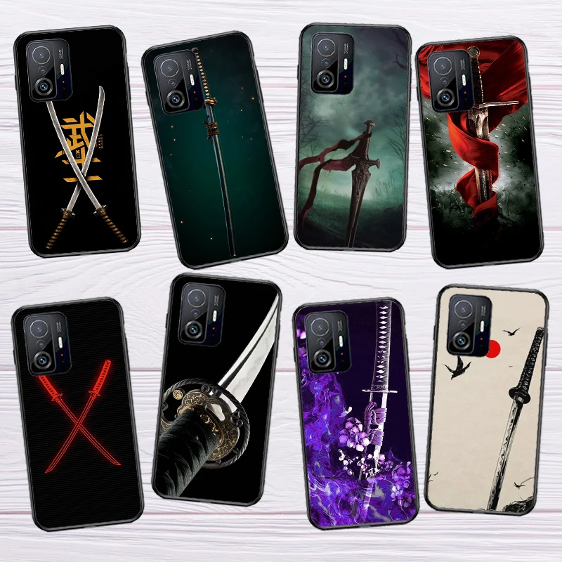 Чехол для телефона с самураем воинами катаной для POCO F5 X5 X3 Pro X4 F4 GT F3 M5 C40 Xiaomi 12 Lite 12X 11T 12T 13 Pro