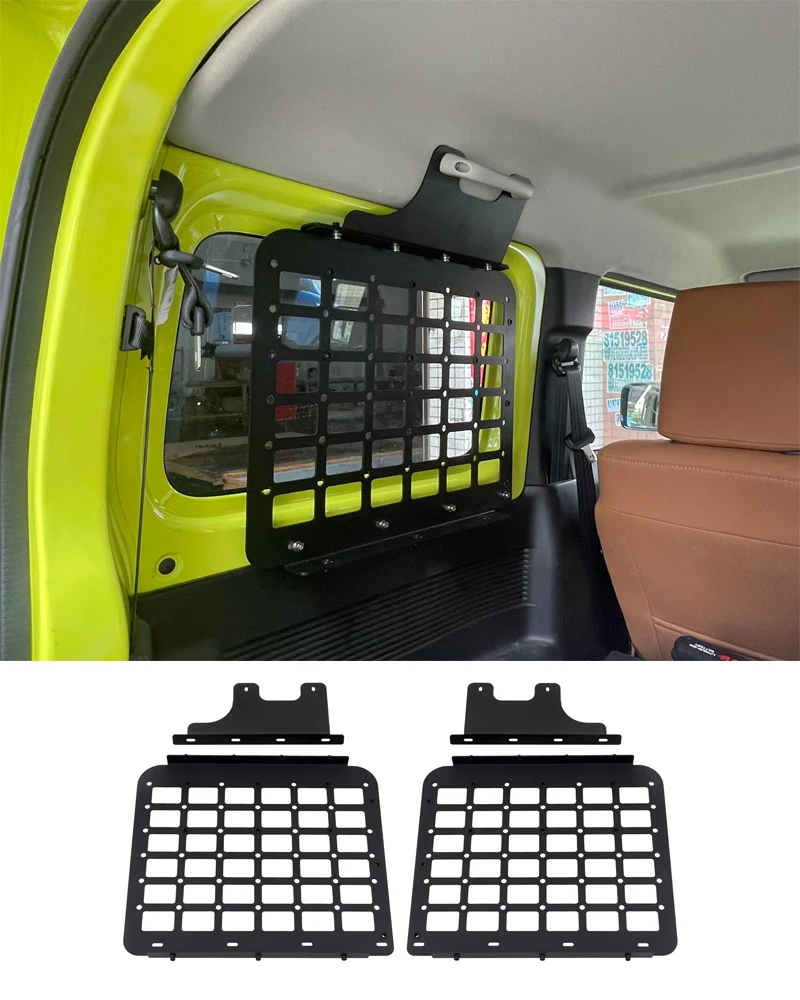 

Для Suzuki Jimny JB74 2019-2023: Боковая полка на окно, кронштейн для хранения в багажнике, панель Molle