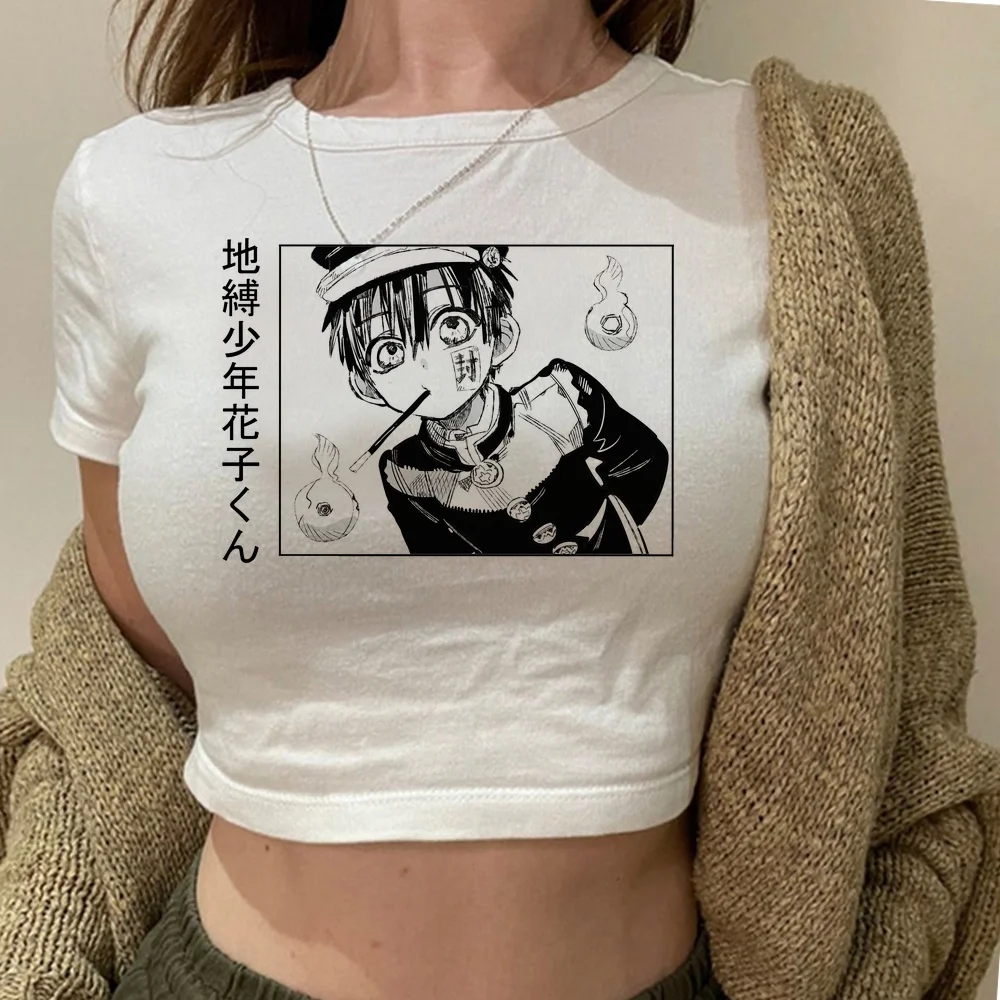 Toilet Bound Hanako Kun crop top women dollette korean fashion jojifuku grunge funny tshirt jojifuku scene  gyaru