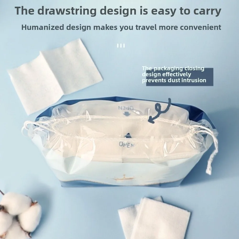 แผ่นสำลีเช็ดเครื่องสำอางแบบใช้แล้วทิ้ง 200 ชิ้น/ถุง แบบสองด้าน ระบายอากาศได้ดี สำหรับเช็ดเครื่องสำอาง